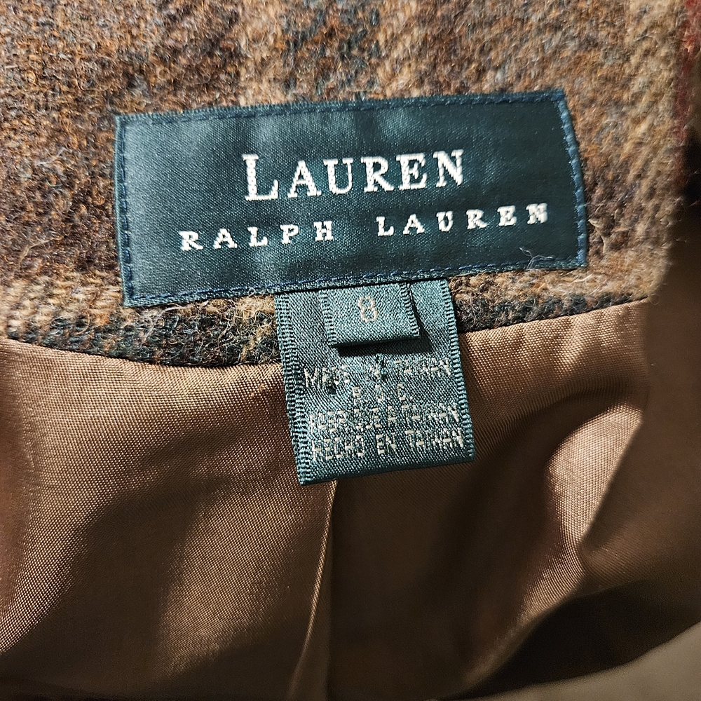 Ralph Lauren Plaid Wool Blazer - Brown and Red - Picture 3 of 6